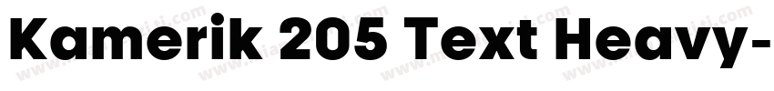 Kamerik 205 Text Heavy字体转换